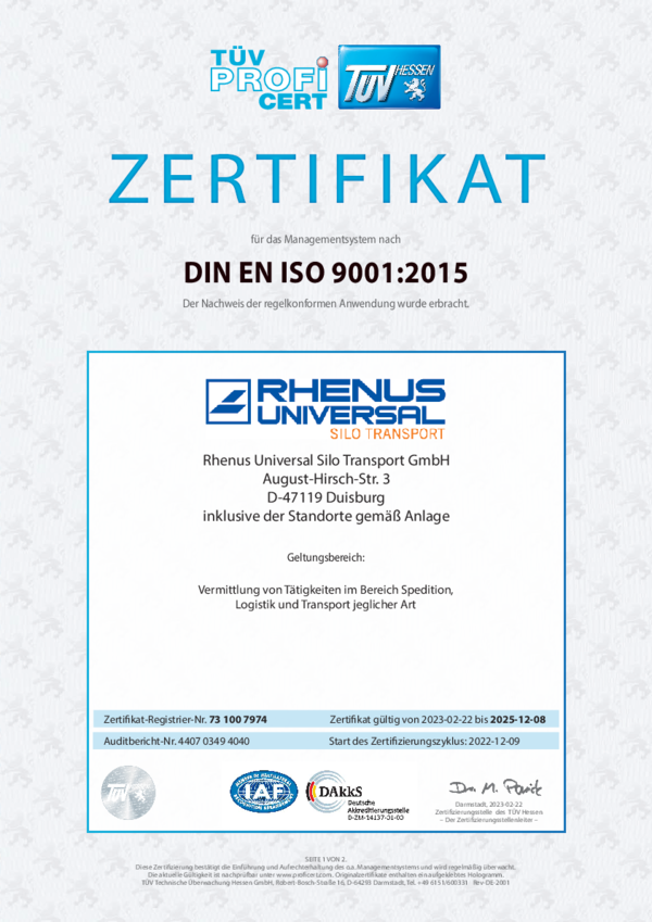 DIN EN ISO 9001:2015